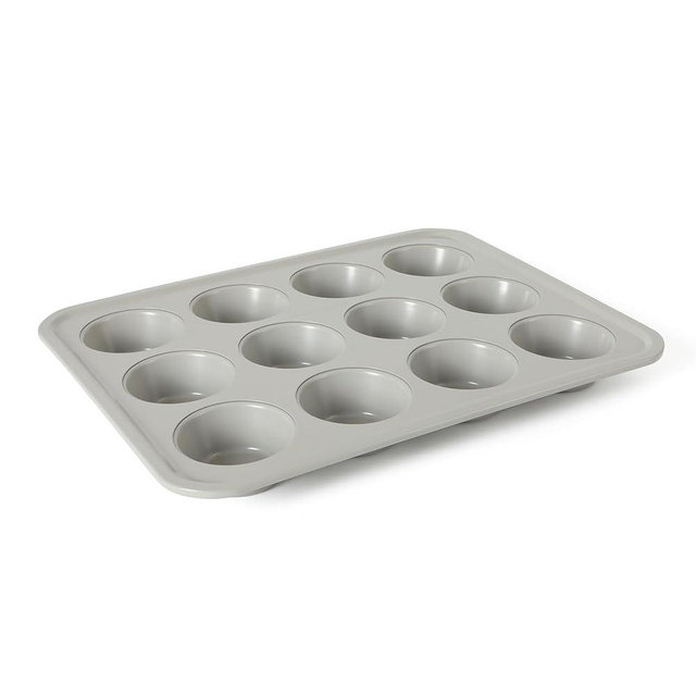 Calphalon Legacy 12 Cup Nonstick PFA Free Cupcake Muffin Pan - Taupe