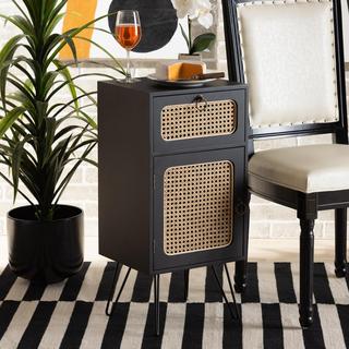 Davion 1-Drawer Rattan End Table
