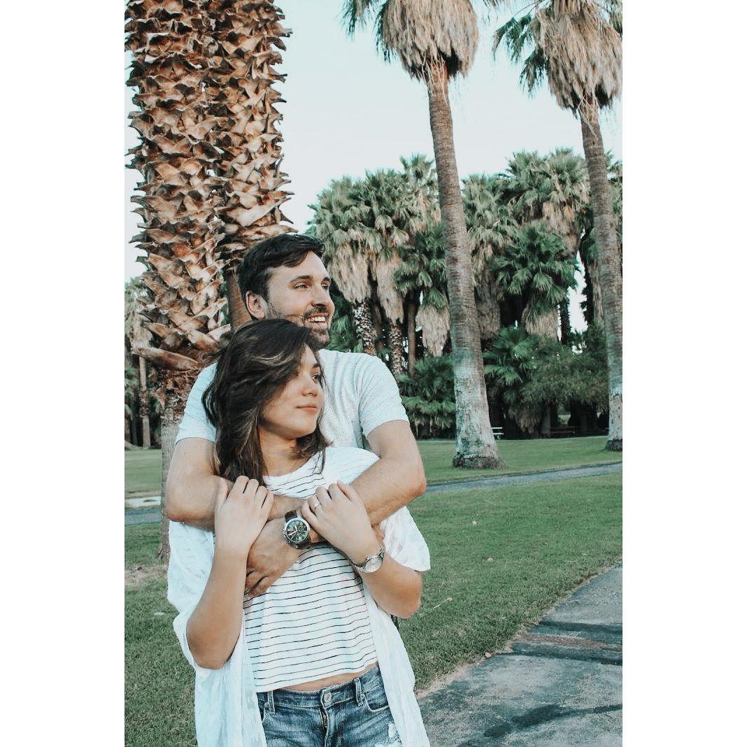 One of our first photoshoots. We were both wearing promise rings back then because I couldn't wait to be engaged, and it's crazy to think that we're here, engaged and planning our wedding!
-Stephanie