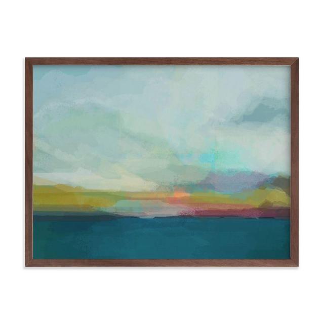 Morning Walk II, 24"x18", Walnut Wood Frame