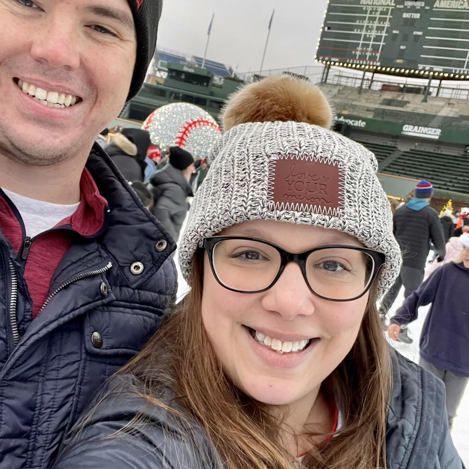 Wrigley Field ice-skating Chicago, Illinois, December 2022