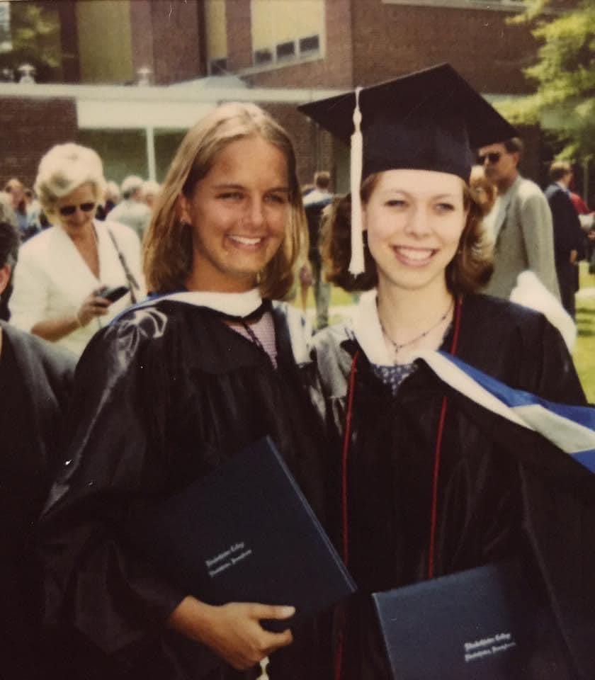 College graduation… my parents in the background ❤️
