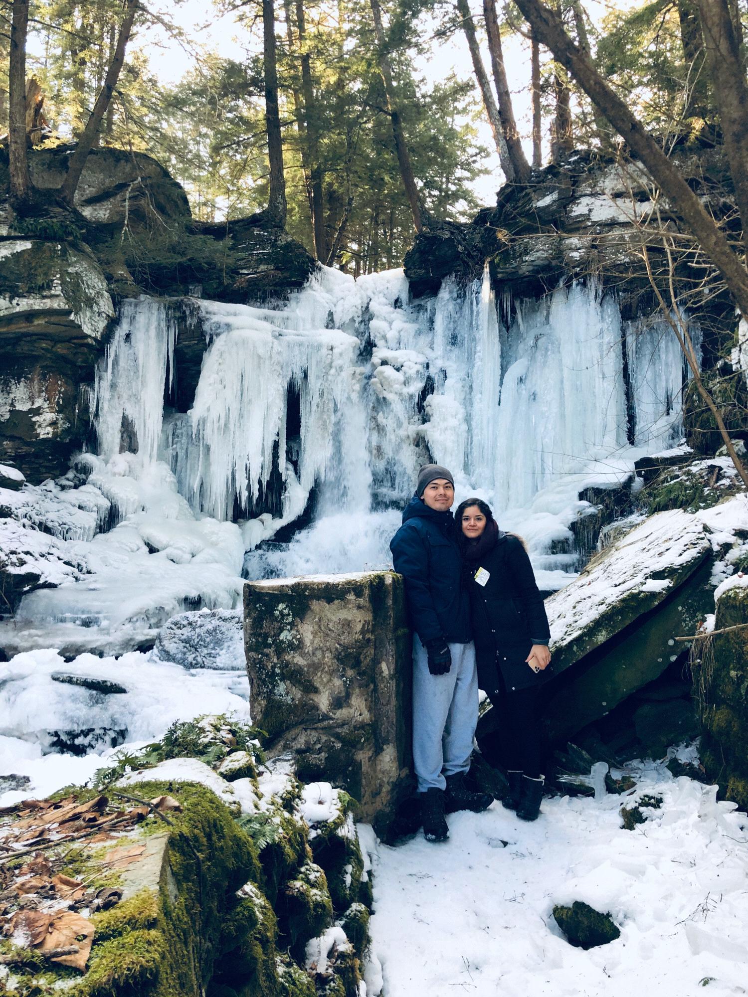Some cool frozen waterfall in PA