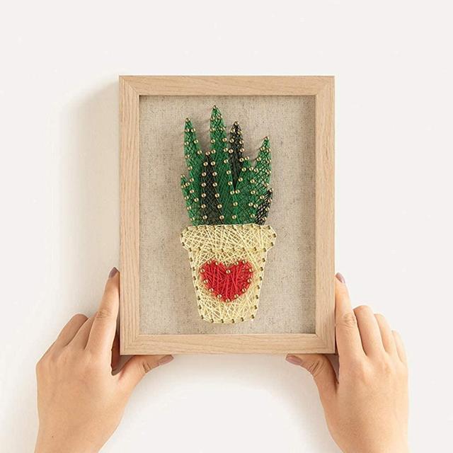 RM Studio DIY String Art Set with All Accessories and Frame for Kids Students Adults Beginners Handmade DIY Decoration Unique Gift (Aloe)