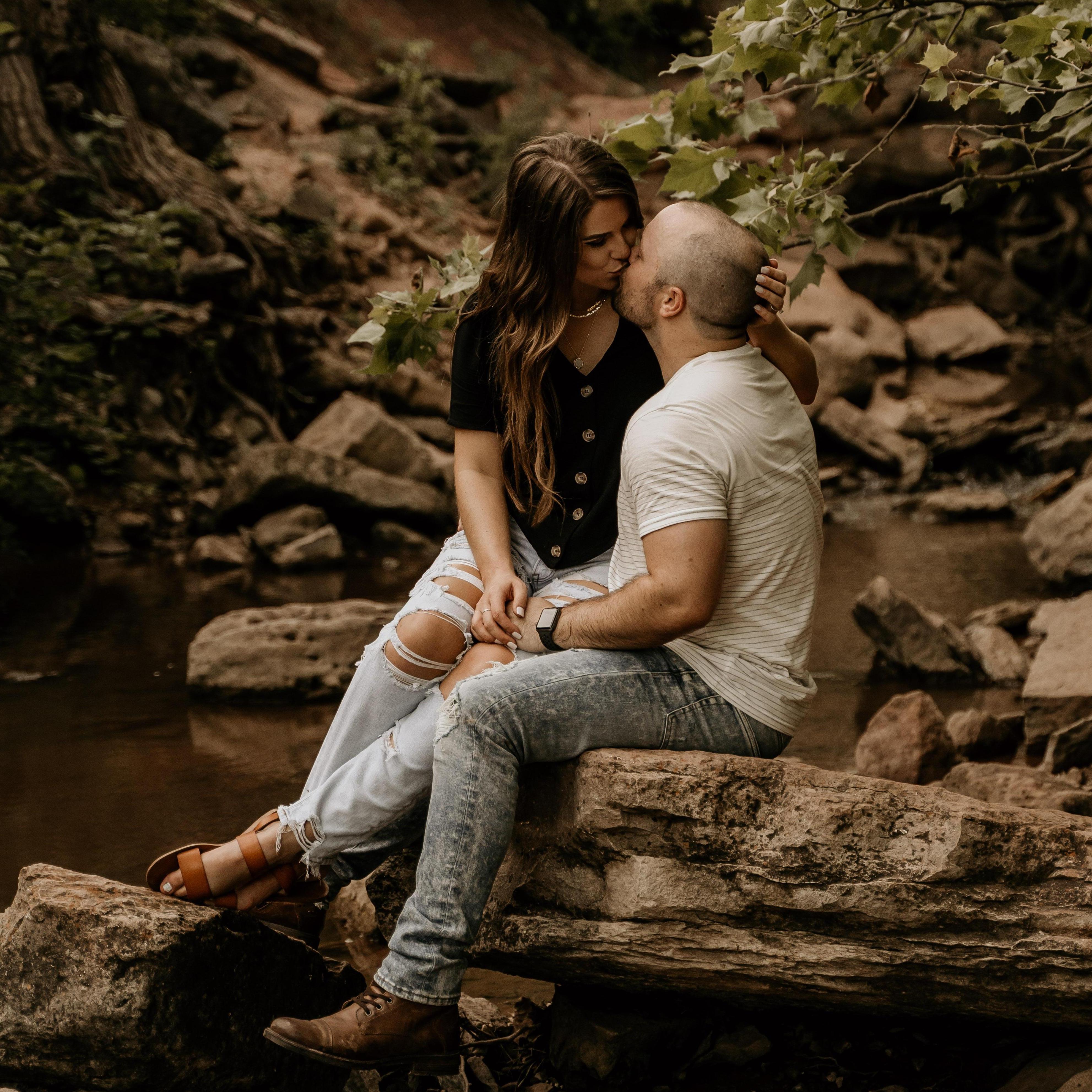 One of many photos from our engagement session in June 2020.