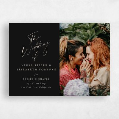Black Wedding Invitation - Anerley Landscape