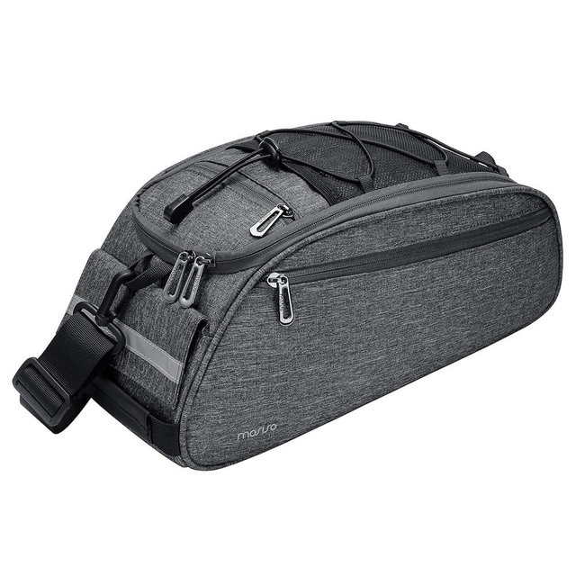 MOSISO Bike Rack Bag, Waterproof Bicycle Trunk Pannier Rear Seat Pouch Cycling Bike Carrier Backseat Storage Luggage Saddle Shoulder Bag
