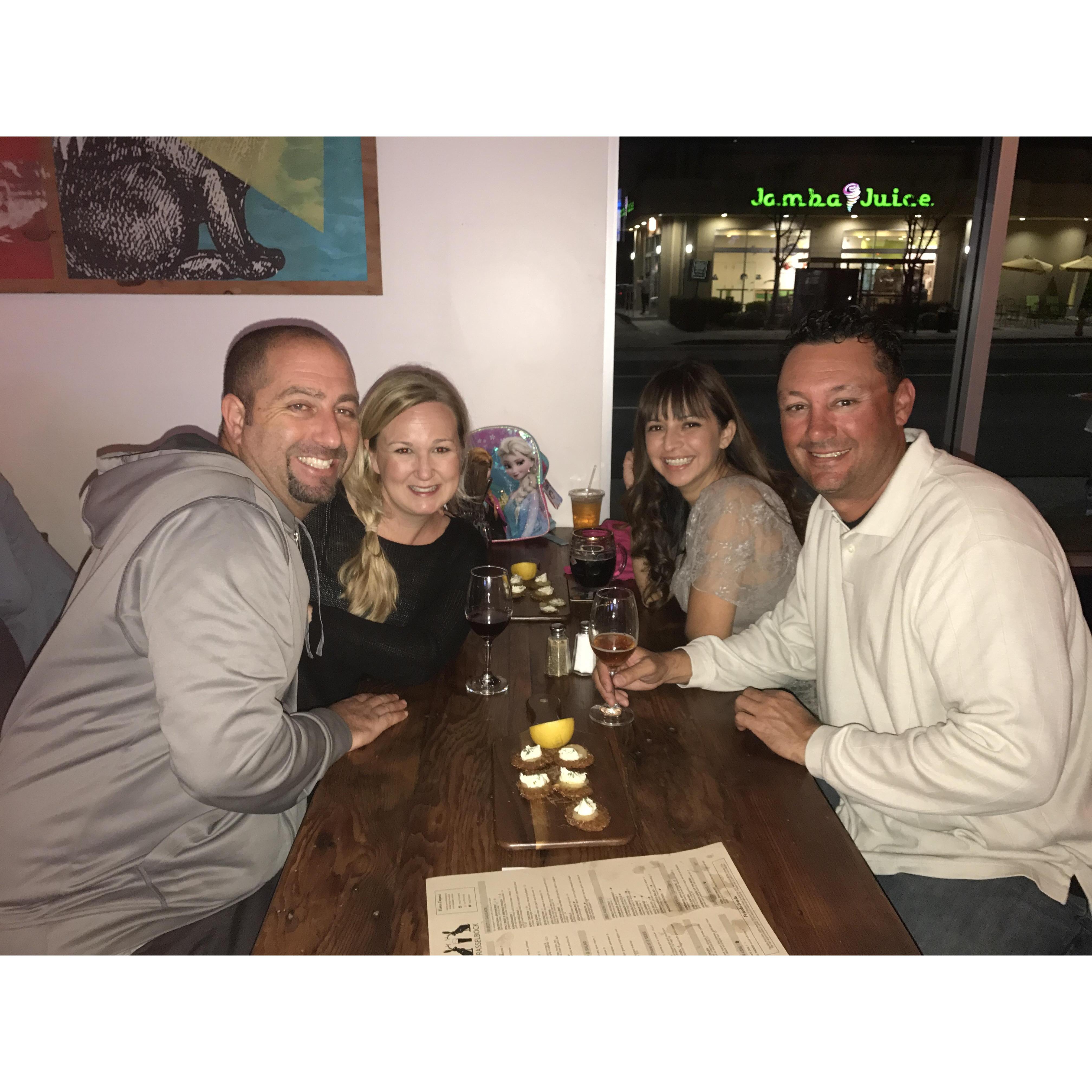 Date night with some of our favorite people, Amber (bridesmaid) and George (Groomsman)!