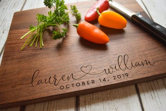 Personalized Cutting Board - Engraved Cutting Board, Custom Cutting Board, Wedding Gift, Housewarming Gift, Anniversary Gift, Engagement