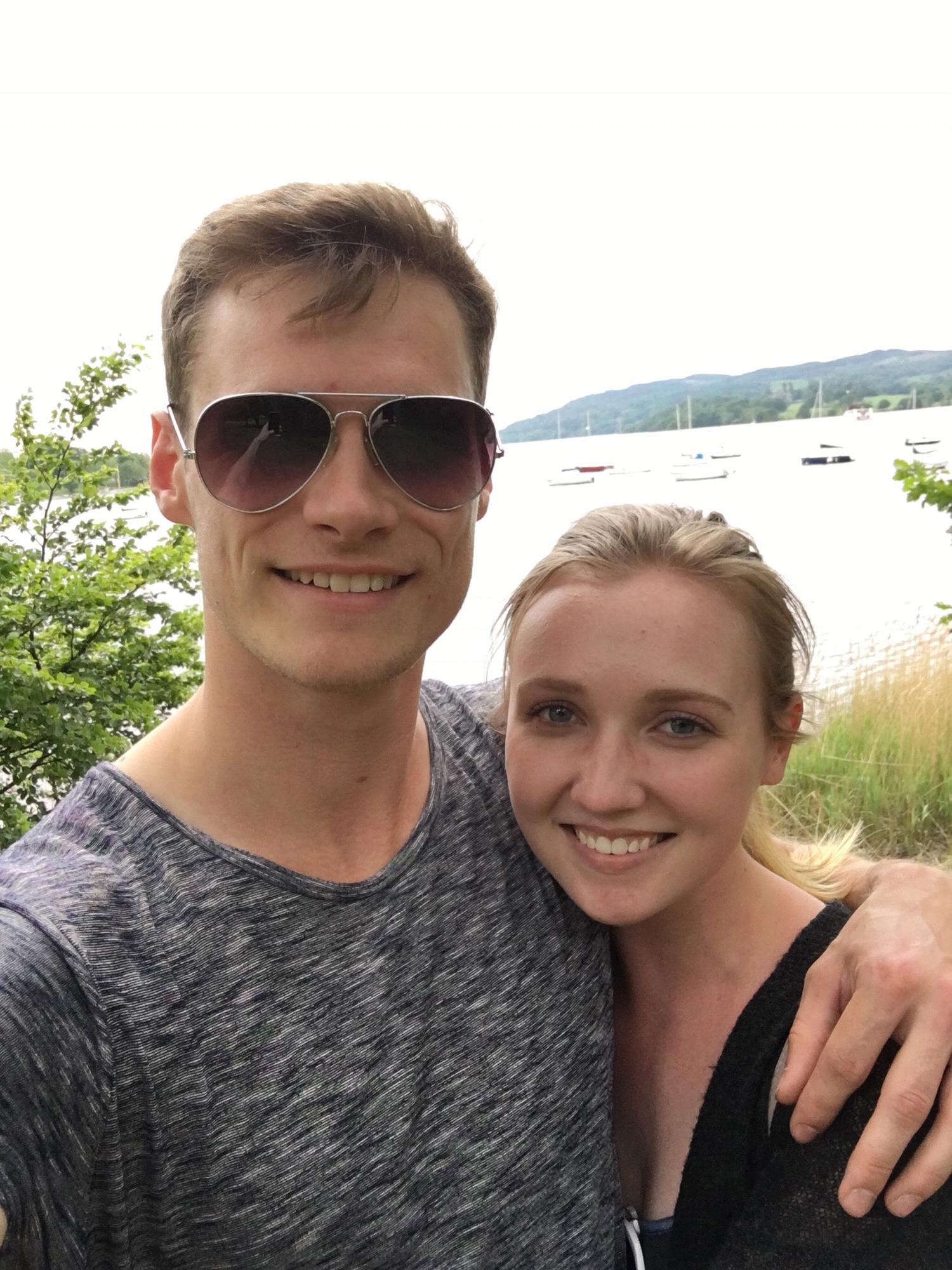 Cliff jumping up in the Lake District of England