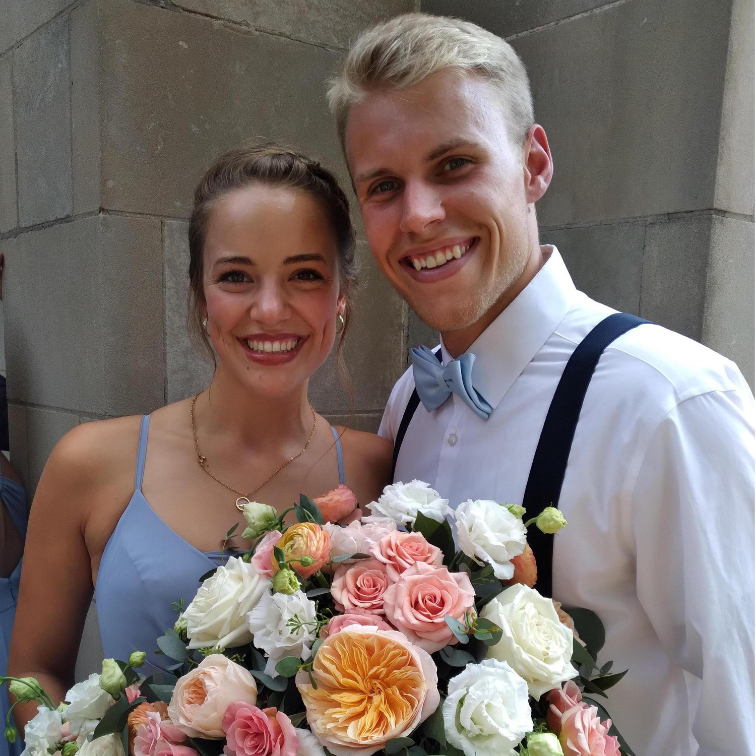Our second wedding together...the next wedding we will be at is ours!  Third time's the charm! :)