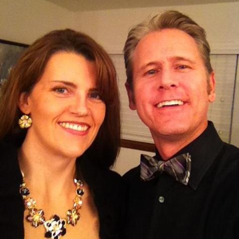 Us all dressed up for Derek's holiday party.