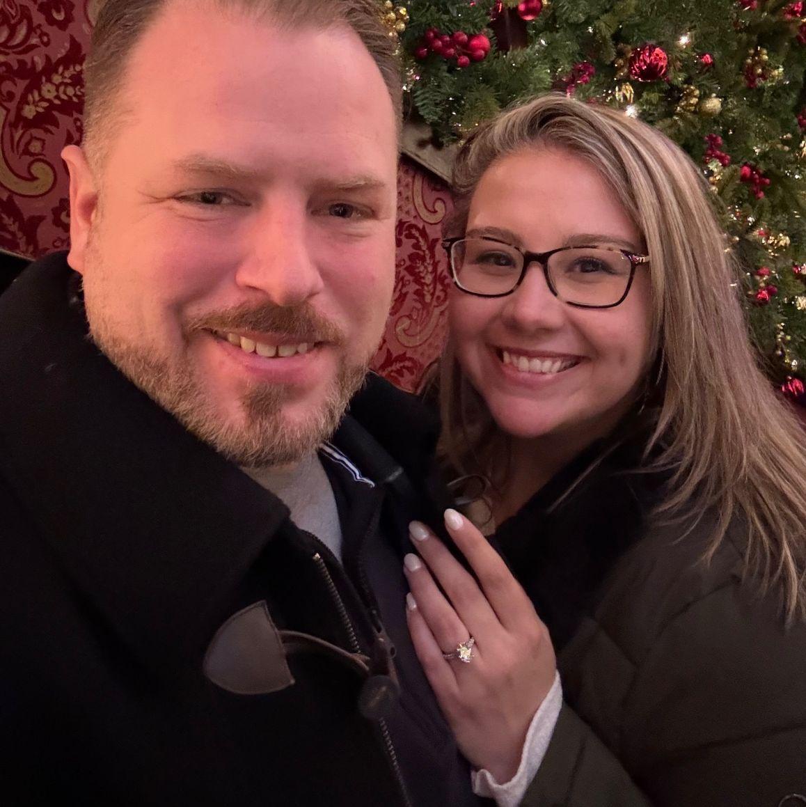 Our first photo as fiancée's