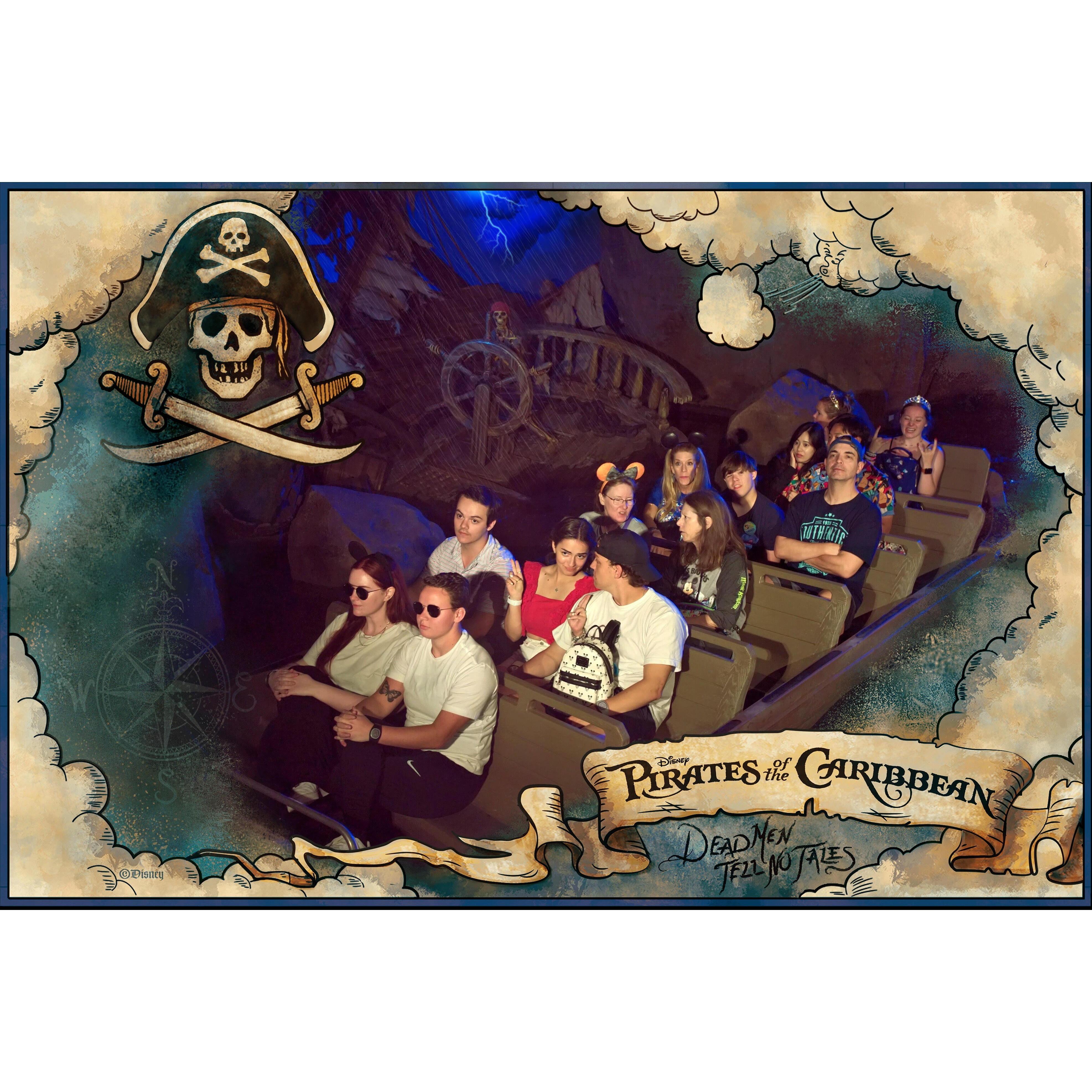 Macy's idea - then got in trouble because Pirates of the Caribbean has a drop I didn't warn her about