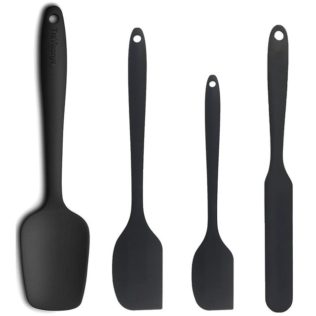 TraVisonyx 4 Pcs Silicone Spatula,Food Grade Rubber Spatula, Spatulas Silicone Heat Resistant, Used for Baking, Cooking, non Stick, Dishwasher Safe, BPA Free
