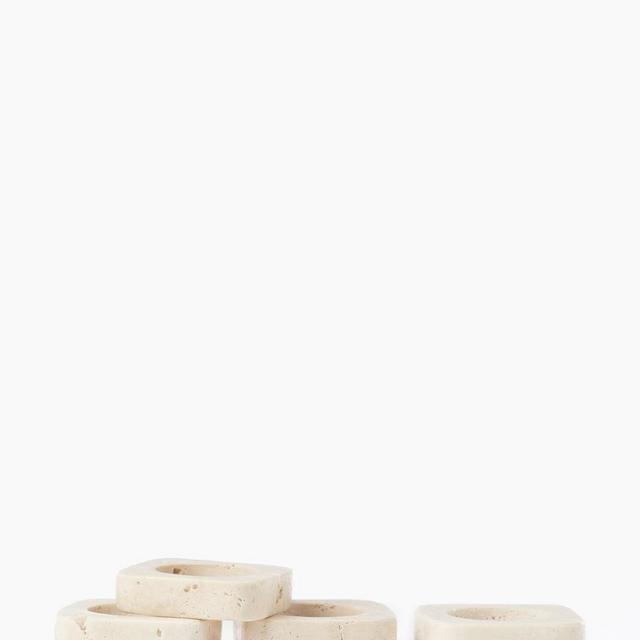 McGee & Co Travertine Napkin Rings (set of 4)