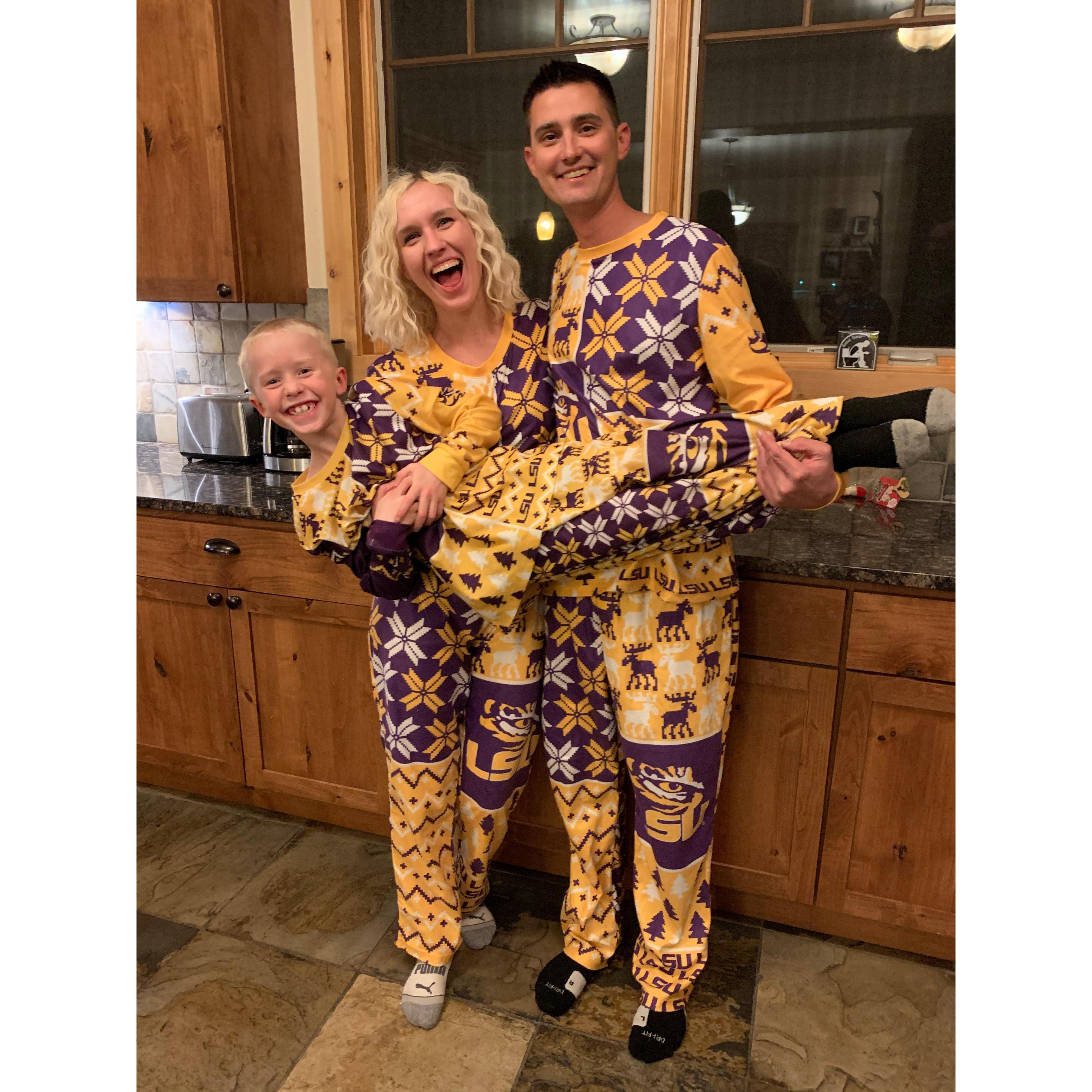 LSU Christmas pajamas!