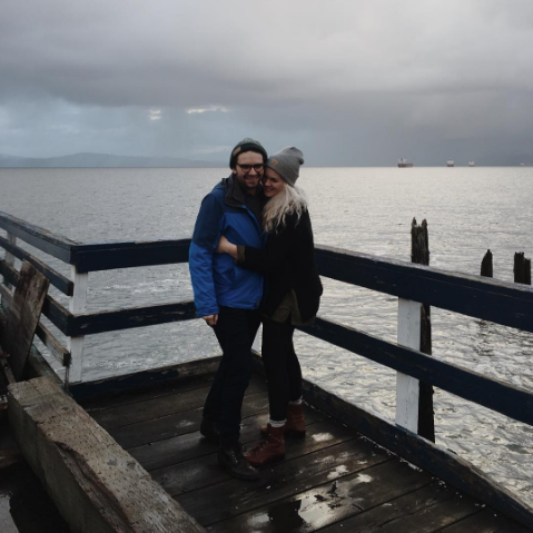 A date at the pier in Astoria, Oregon. Where our reception is going to be!