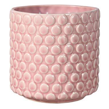 Bloomingville Stoneware Flower Pot with Polka Dots, Rose