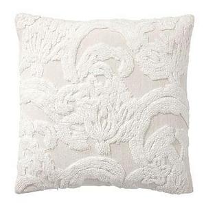 Natalia Silk Jacquard Pillow Cover, 22", Ivory