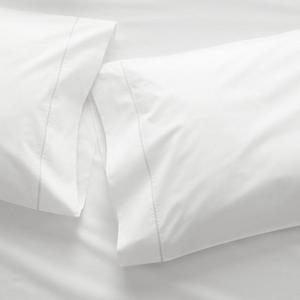 White Percale Pillow Cases Standard, Set of 2