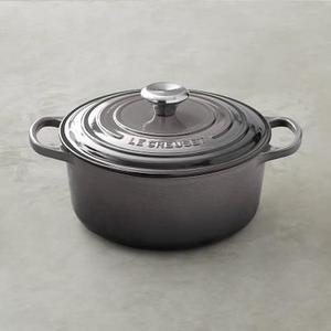 Le Creuset Signature Cast-Iron Round Dutch Oven, 5 1/2-Qt., Oyster Grey