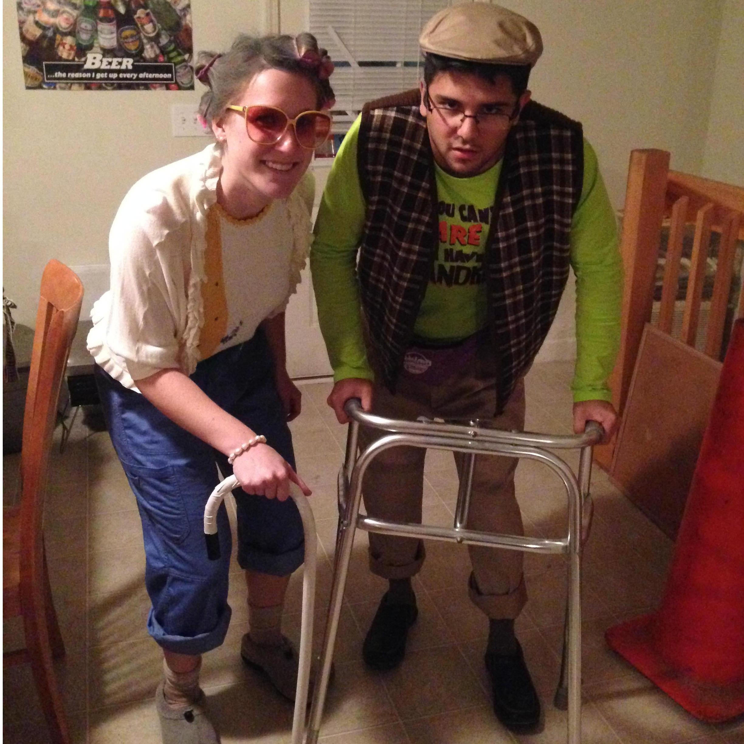 Dressing up as an old married couple for Halloween