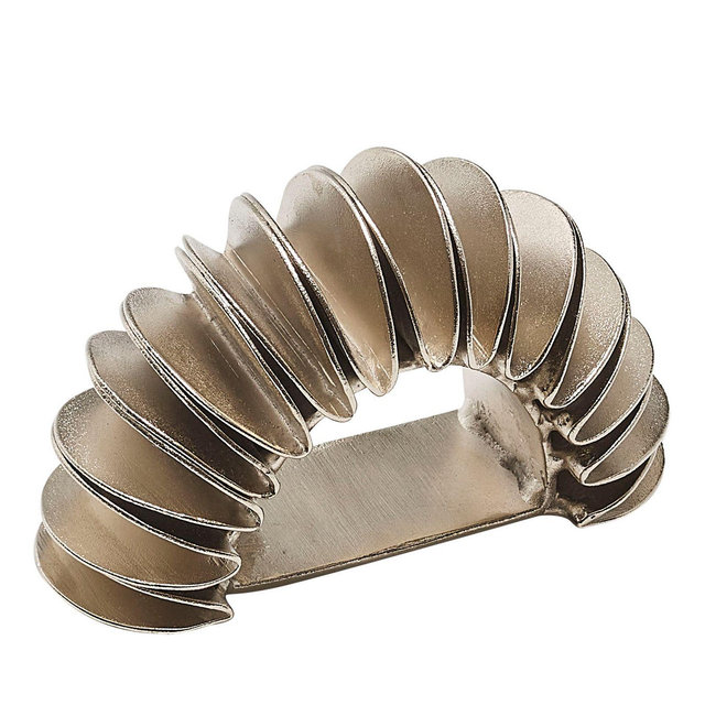 Kim Seybert Demilune Napkin Ring in Silver