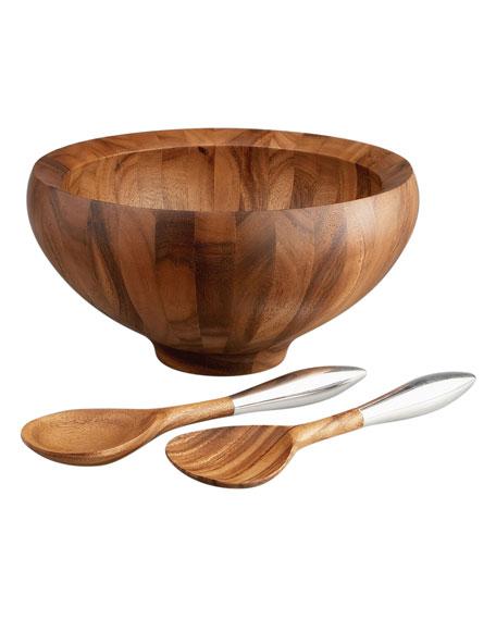 Nambe Yaro Salad Bowl with Servers