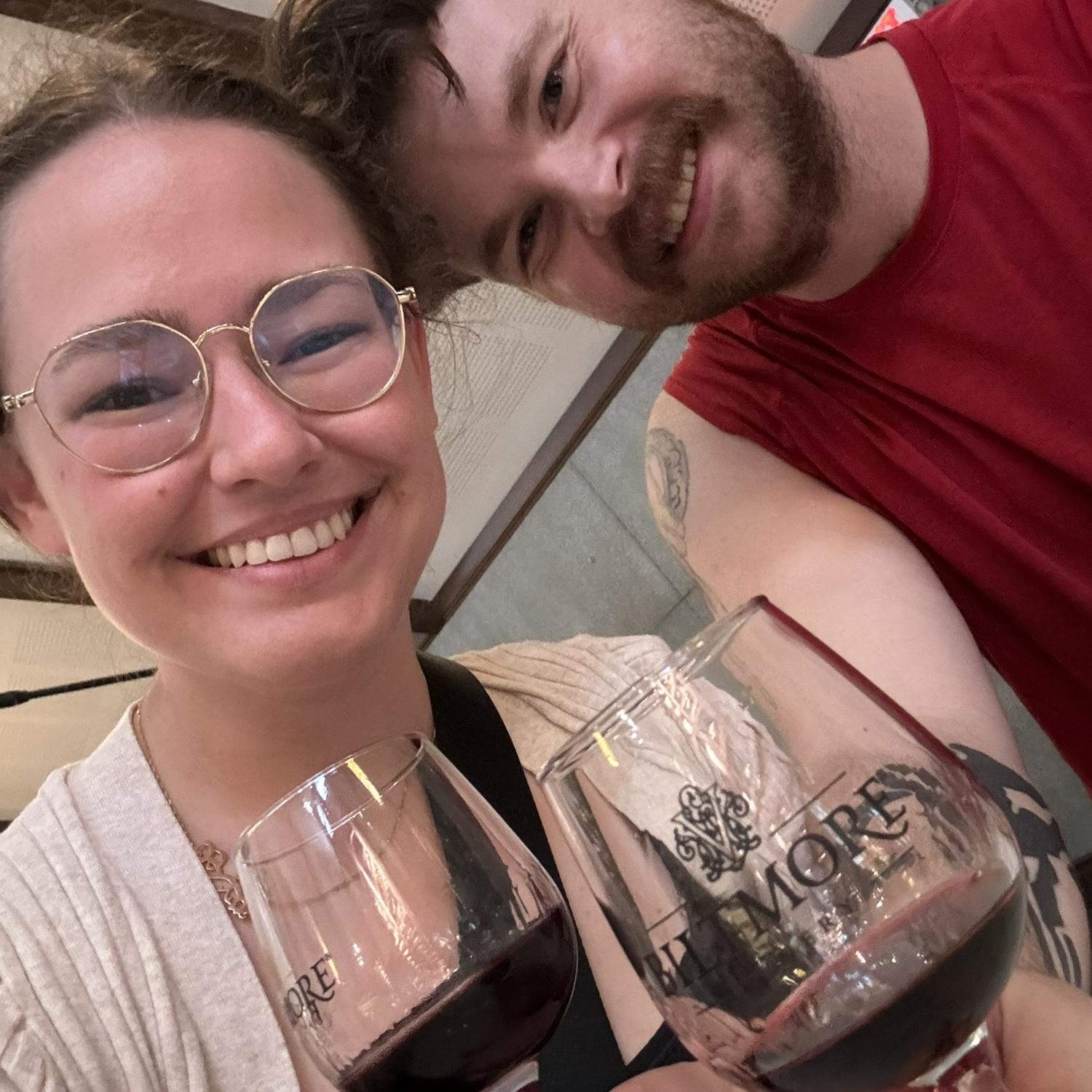 Wine tasting at the Biltmore Estate.