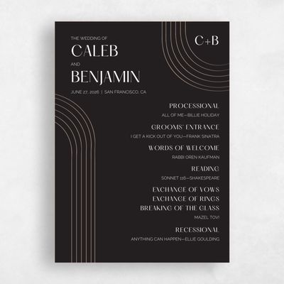 Black Wedding Program - Goodwin