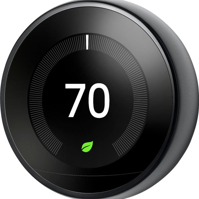 Google - Nest Learning Smart Wifi Thermostat - Black