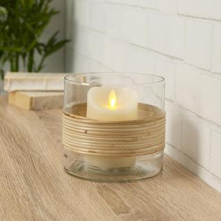 Natural Rattan Wrap Votive