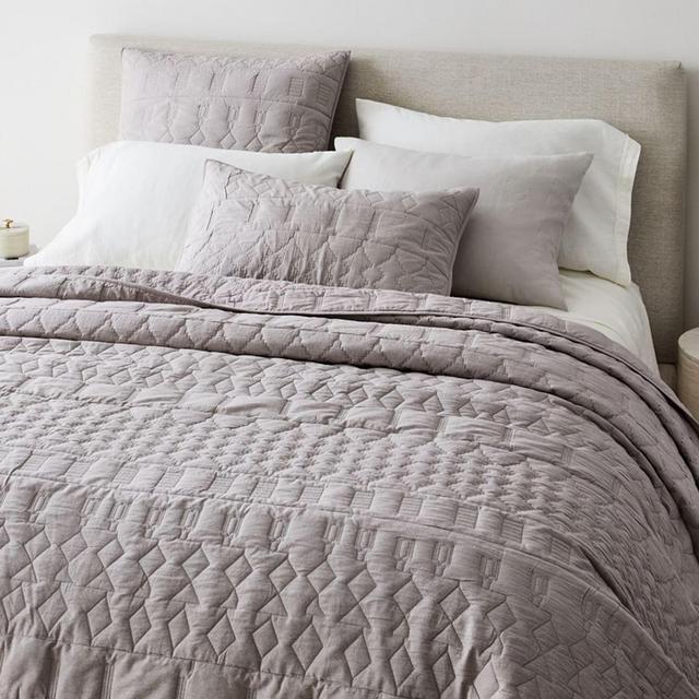 Origin Matelasse Quilt, Full/Queen, Pearl Gray