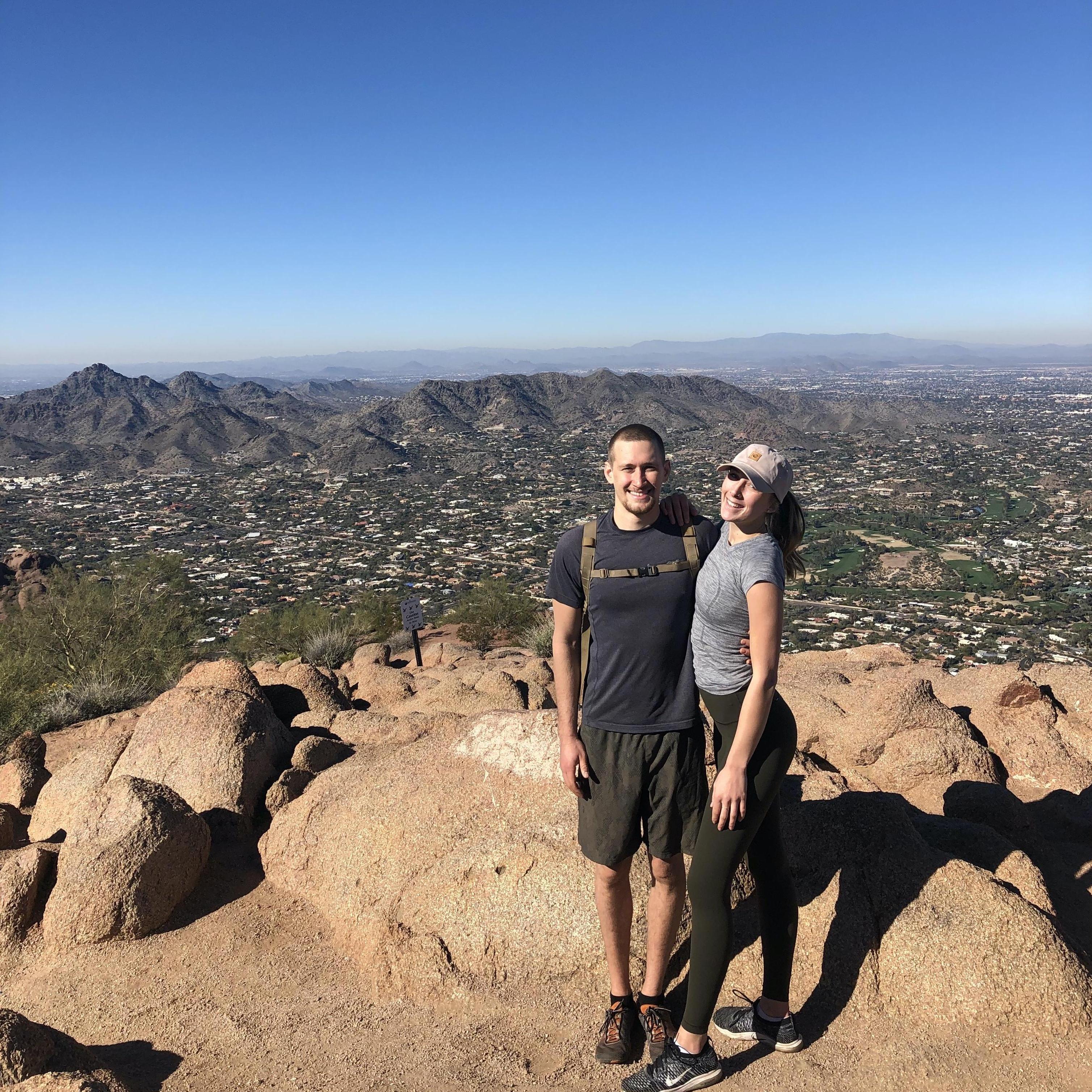 When we hiked camelback mountain in Arizona