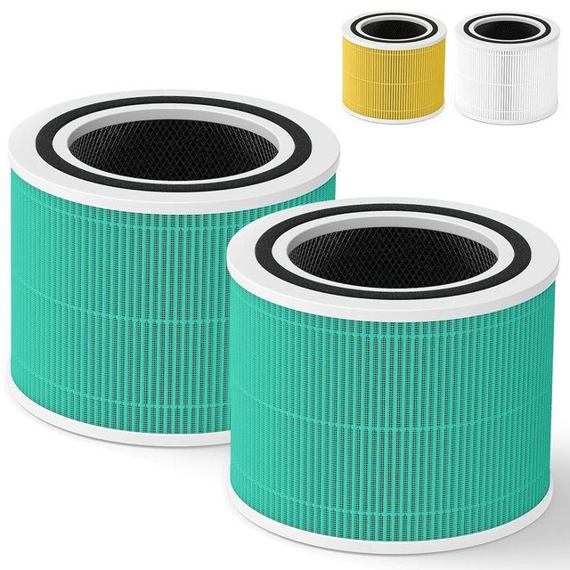 Core 300 Toxin Absorber Replacement Filter for LEVOIT Core 300, Core 300-P, Core 300S VortexAir Air Purifier, H13 Grade True HEPA Filter, Part No. Core 300-RF (Green)