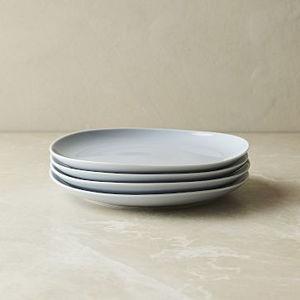 Organic Porcelain Salad Plate, Chambray, Set of 4