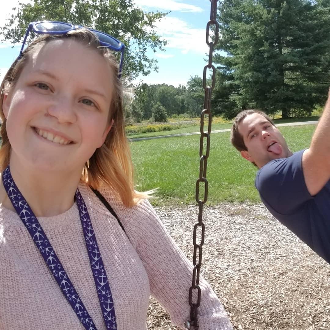 You can often find us being goofy at the park!
