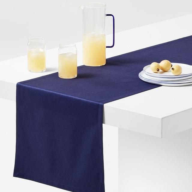 Aspen Deep Indigo Organic Cotton Table Runner