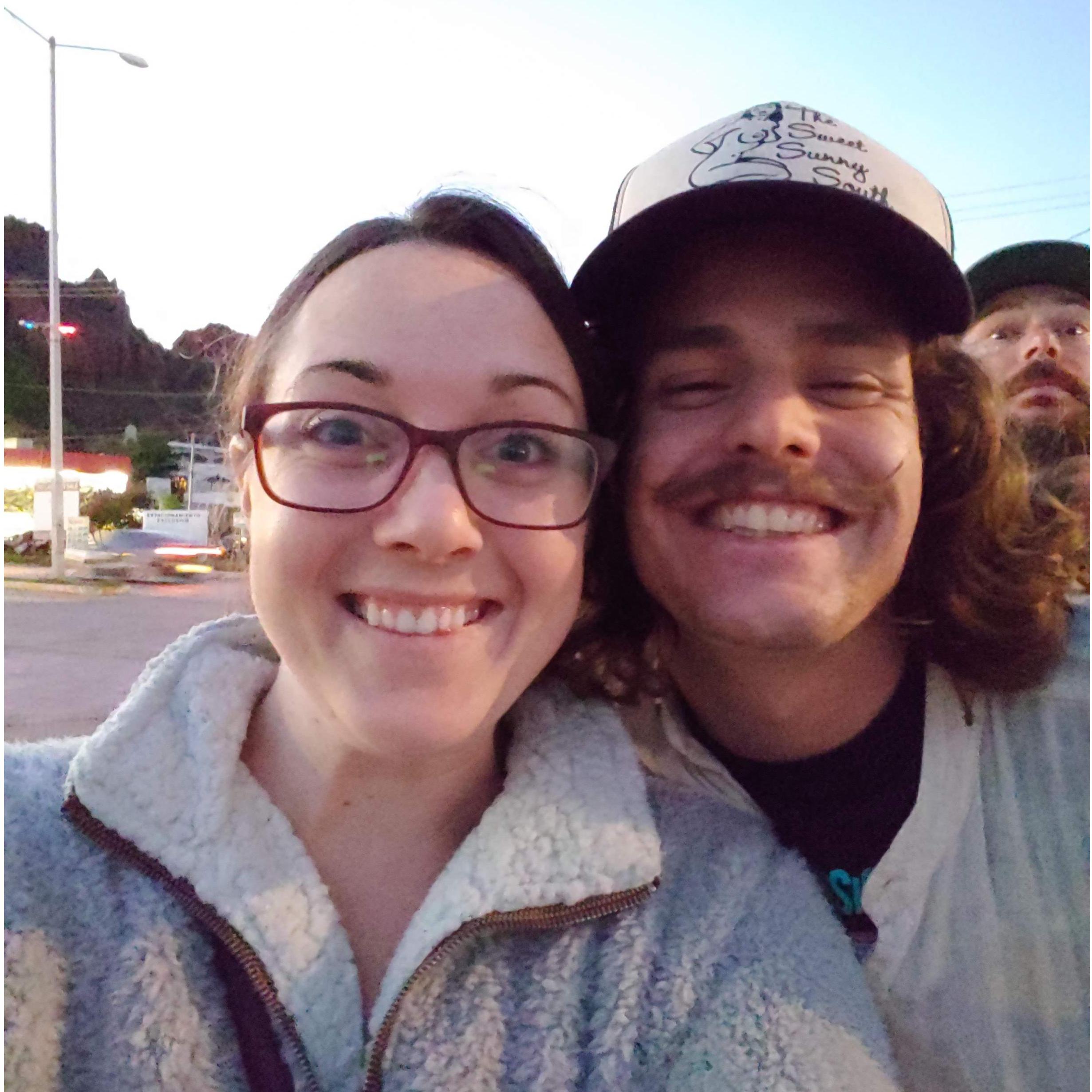 Stan creeping in our photo.