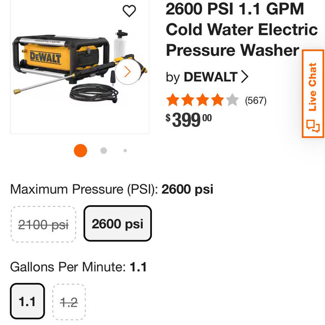 2600 PSI Pressure-Washer-DWPW2600/334590157