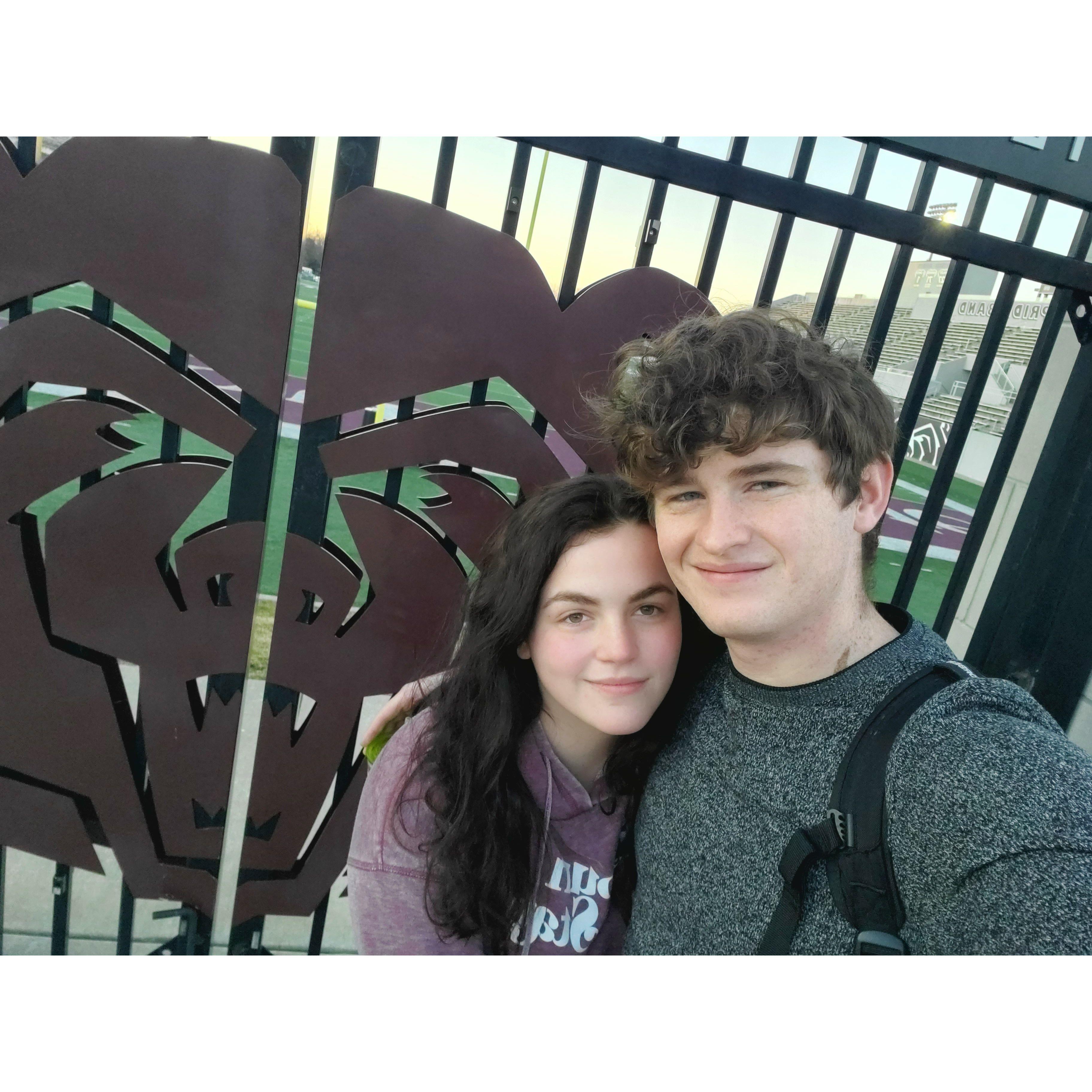 Zach officially starting college at MSU