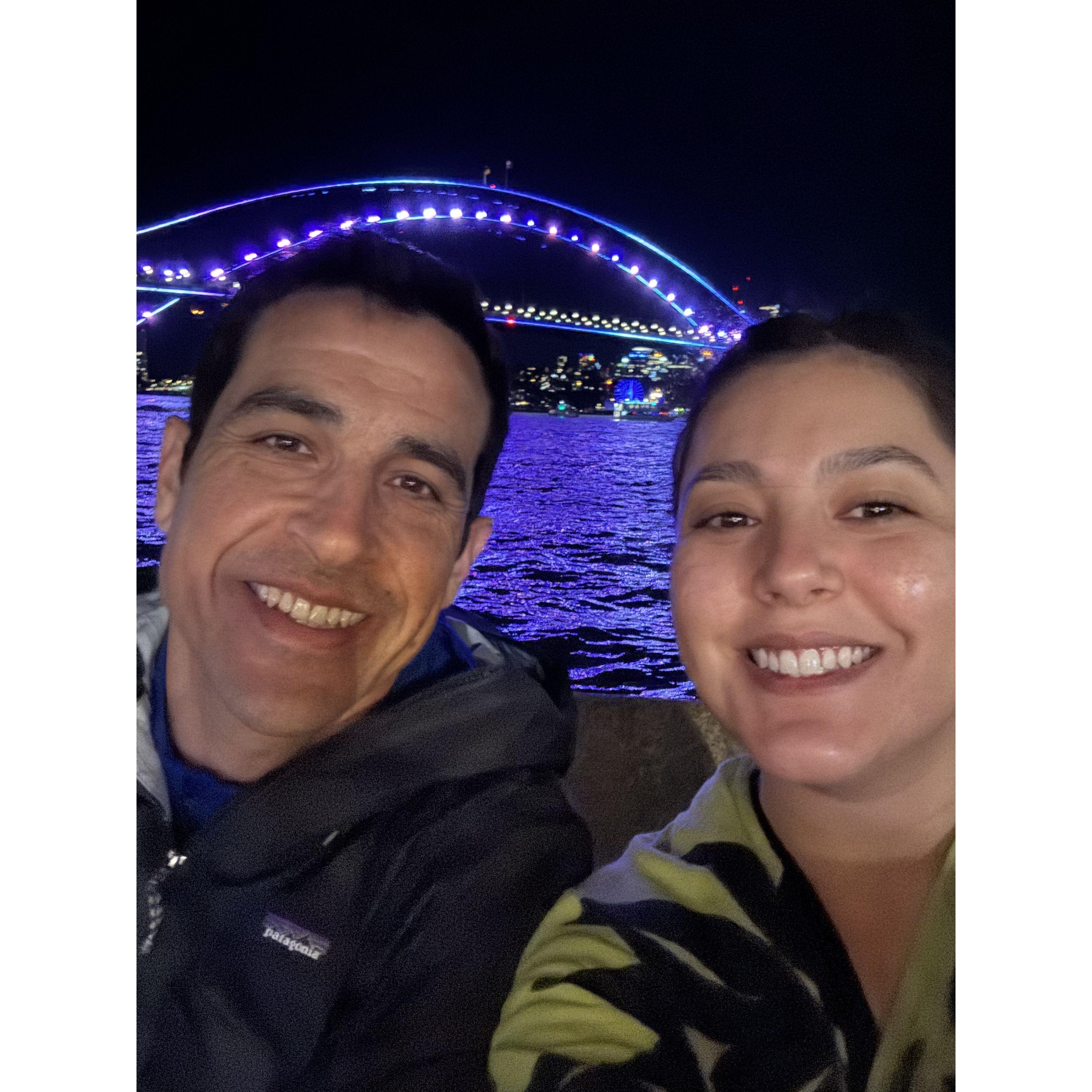 Enjoying the harbor views in Sydney, Australia!