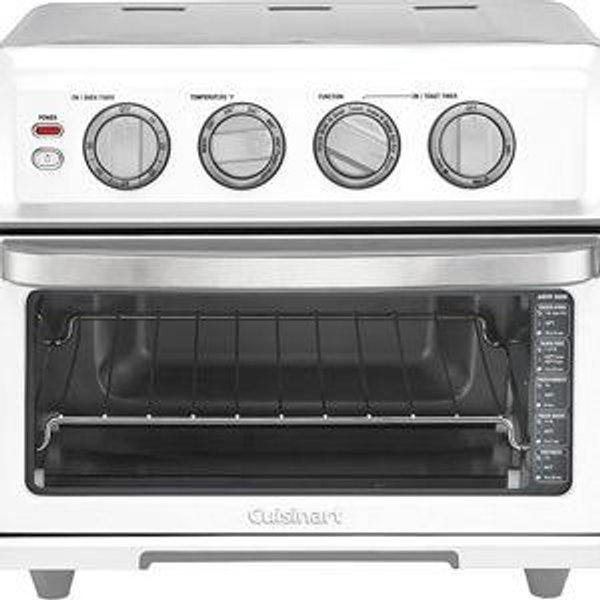 Cuisinart Air Fryer Toaster Oven with Grill, 1800W 8-1 Air Fryer Oven with Bake, Convection Bake, Grill, Broil and Warm Options, Large Capacity, 60-Minute Timer, TOA-70W, White