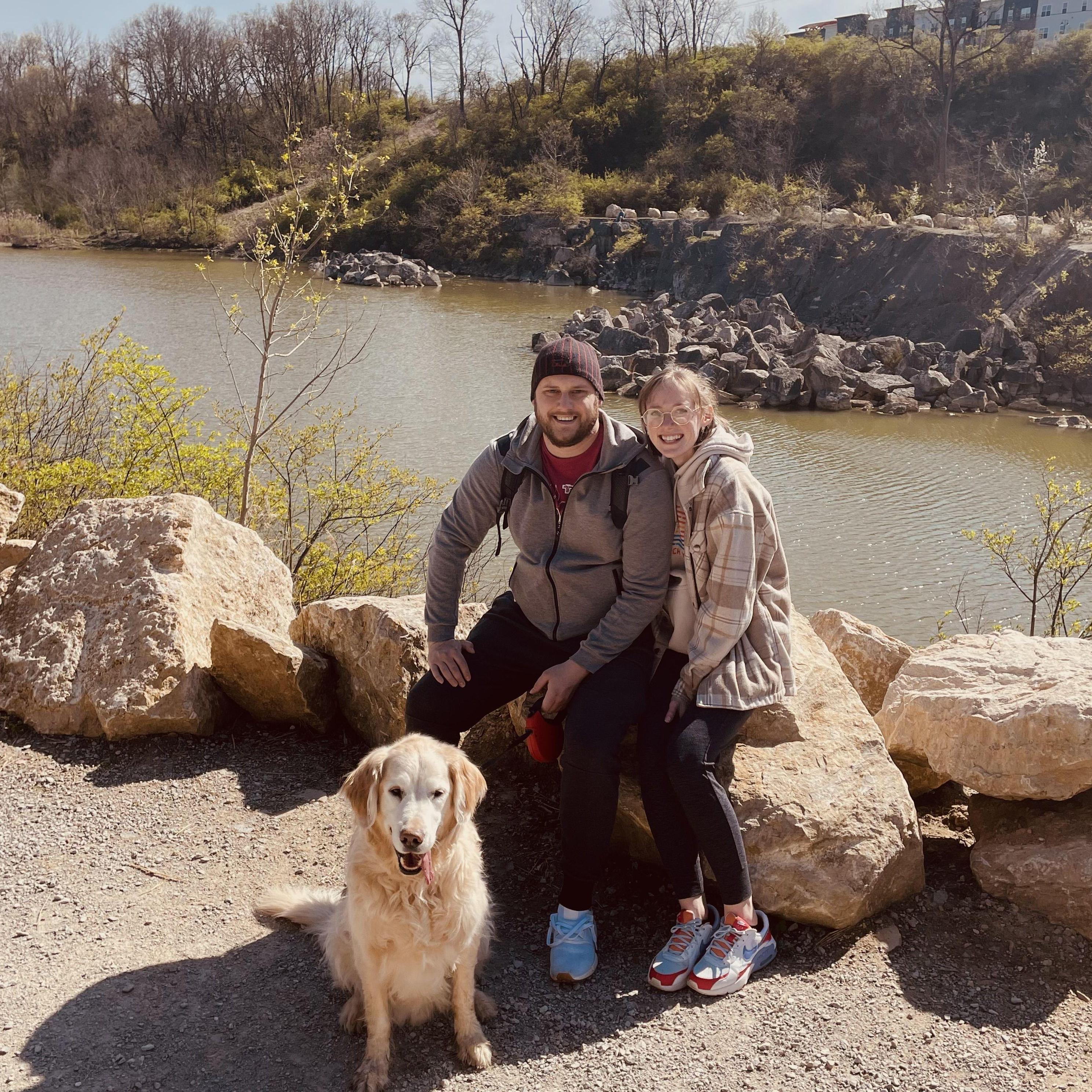 taking Xander out for a quarry hike