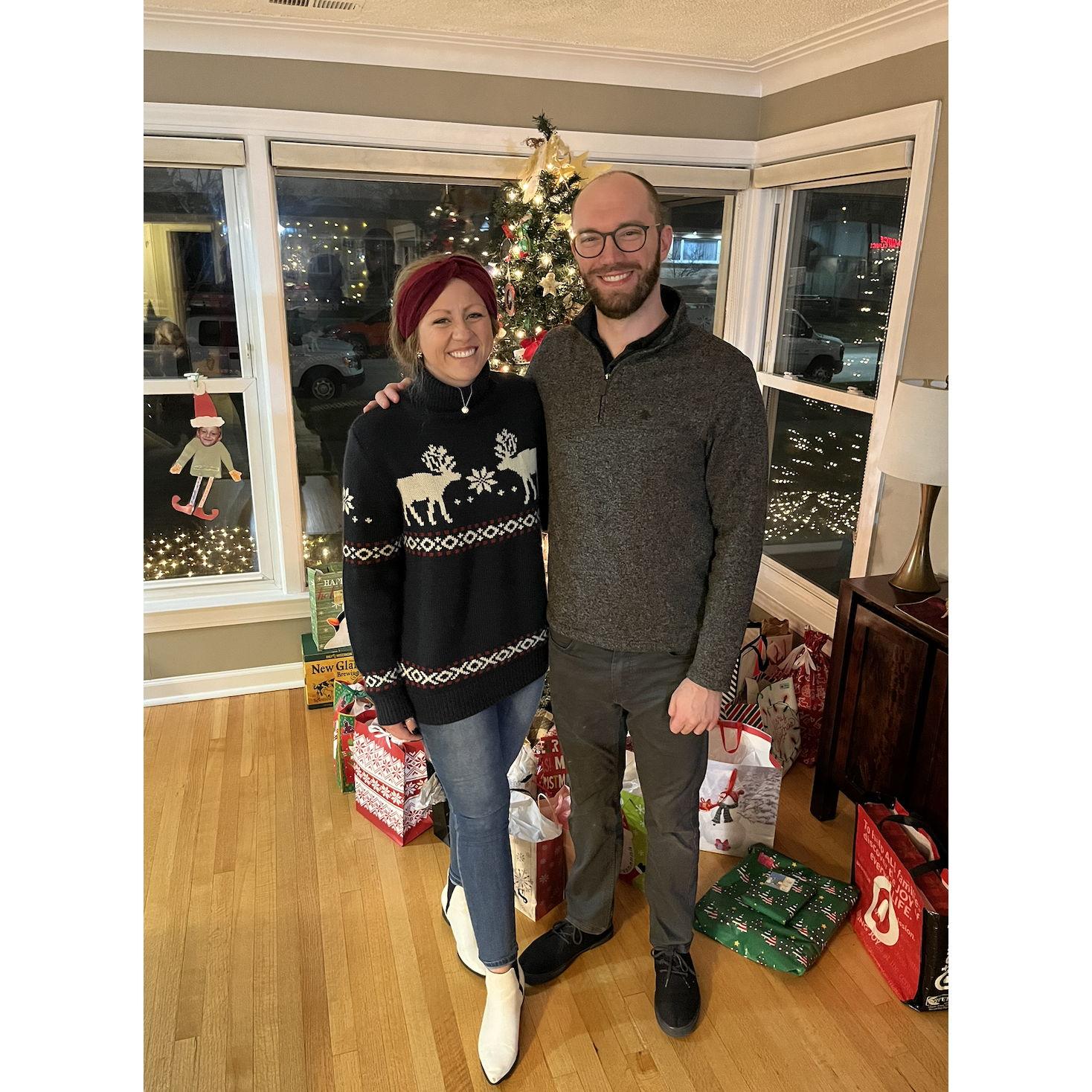 Annual Christmas Eve shenanigans (fun fact: after this evening, Sarah lost her credit card in the wall [yes, IN the wall] at home 5 days before leaving for MX)