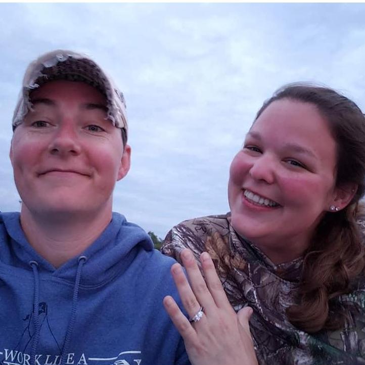 Surprise!  It's a sunrise double proposal!