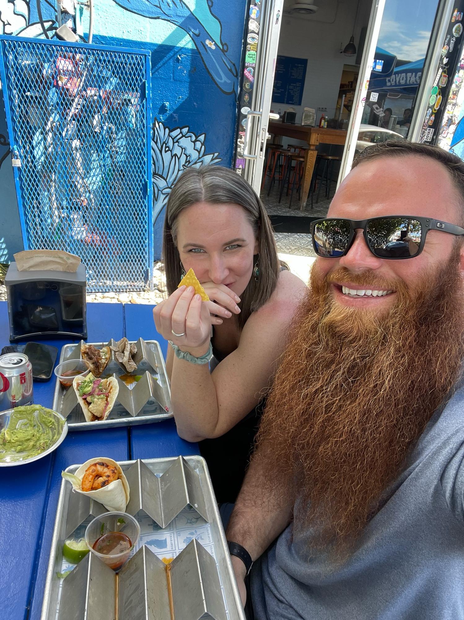 Sean’s favorite hobby: Taking photos of Bridget while she’s eating