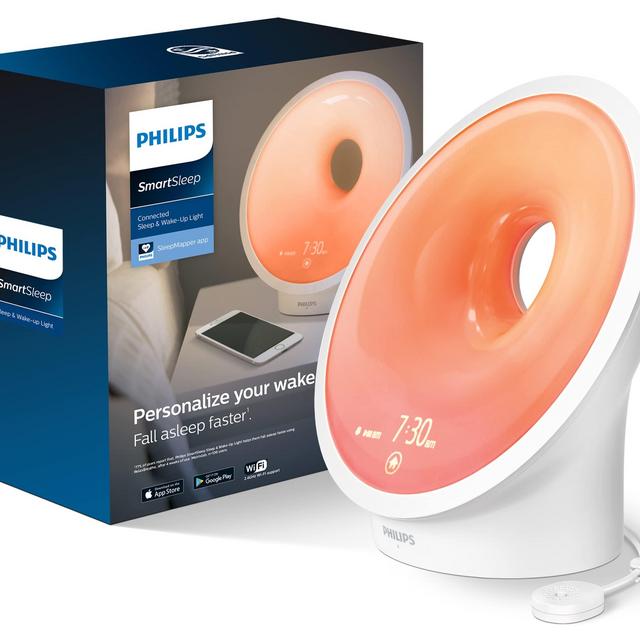 Philips SmartSleep Connected Sleep and Wake-Up Light, Personalized Sunrise and Sunset, SleepMapper App Enabled, Sleep Environment Tracking, HF3670/60
