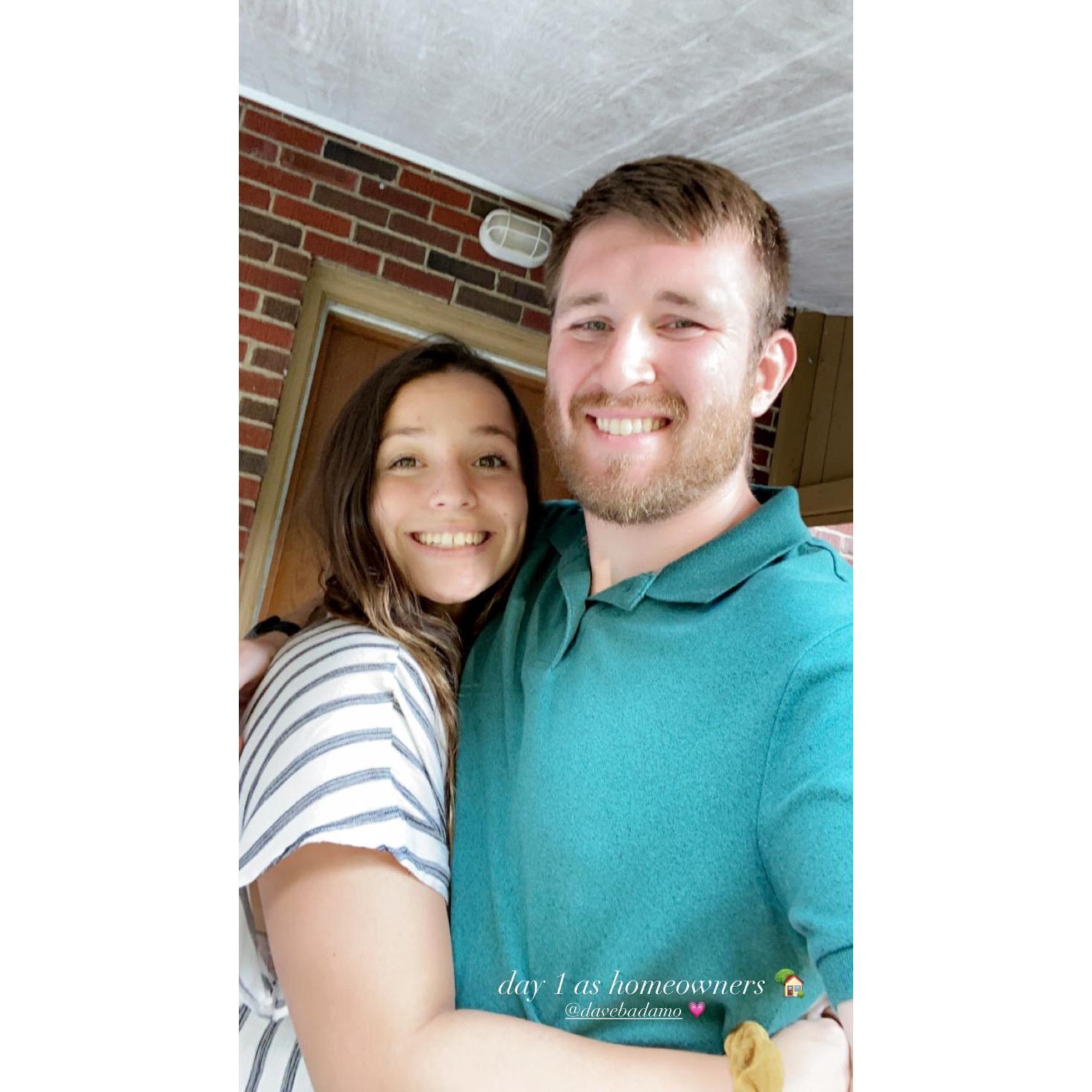 first day as homeowners